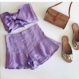 Skylar + Madison tie crop and short set